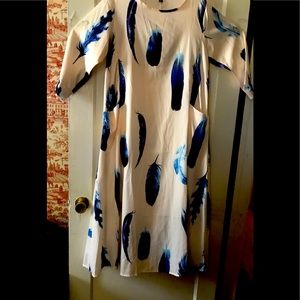 COPY - Dress blue and white cotton. Size Medium